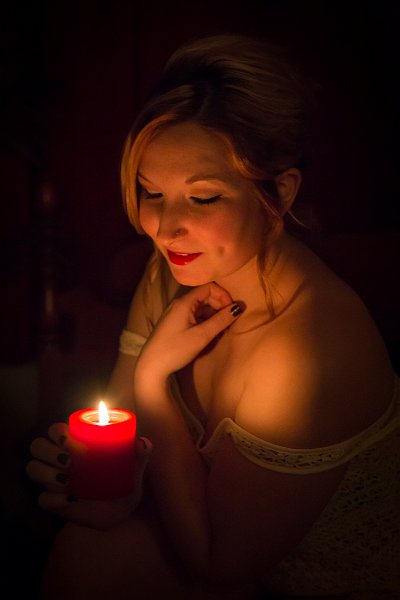 Tiffany With Candle