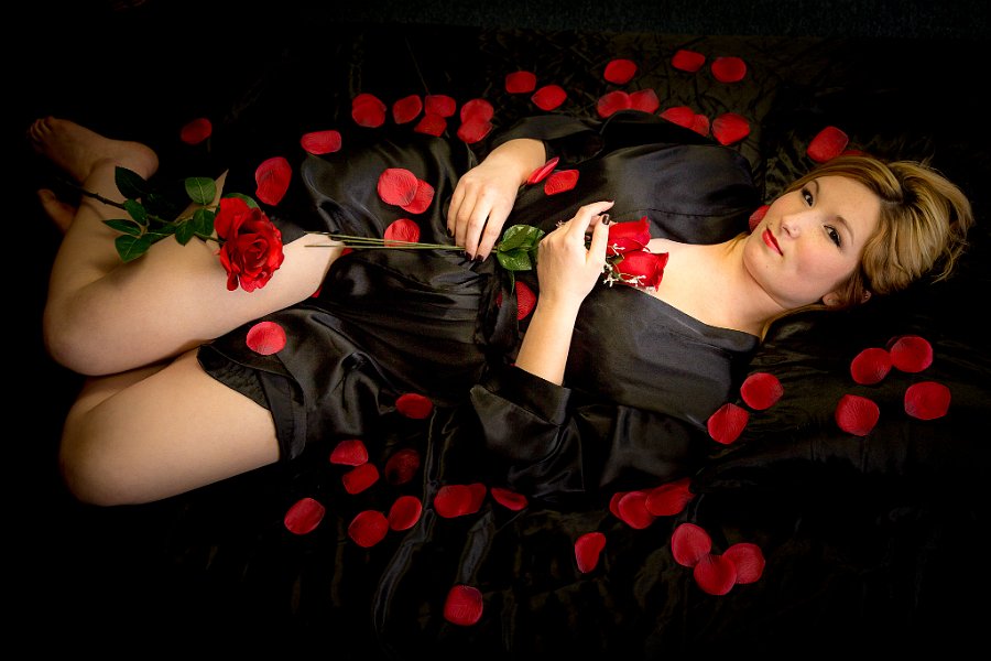 Tiffany Boudoir With Rose Petals